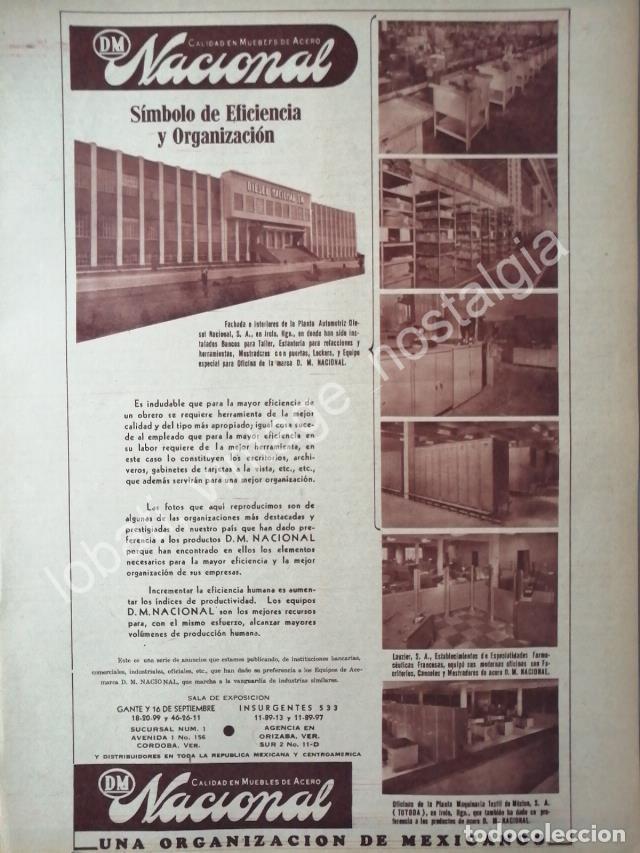 Poster collecting: CARTEL ANTIGUO ORIGINAL DE D.M. NACIONAL. INDUSTRIAS RUIZ GALINDO S.A 1956 Y DINA