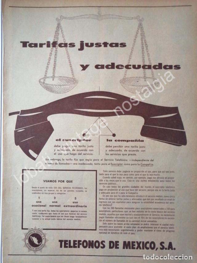 Poster collecting: CARTEL ANTIGUO ORIGINAL DE TELEFONOS DE MEXICO 1955