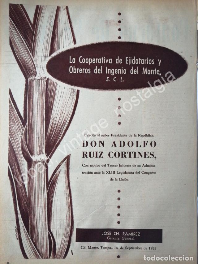 Poster collecting: CARTEL ANTIGUO ORIGINAL DE COOPERATIVA INGENIO DEL MANTE 1955 DIBUJO DE LUIS AMENDOLLA