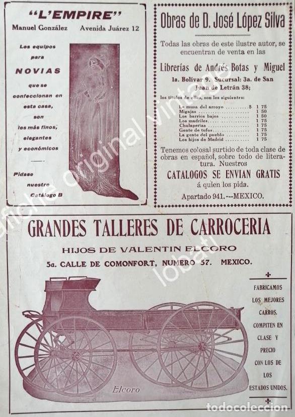 Poster collecting: CARTEL ANTIGUO ORIGINAL DE CARRETA DE TIRO ELCORO 1912 Y OTROS