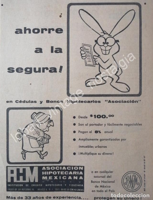 Poster collecting: CARTEL ANTIGUO ORIGINAL DE ASOCIACION HIPOTECARIA MEXICANA 1967 BANCO