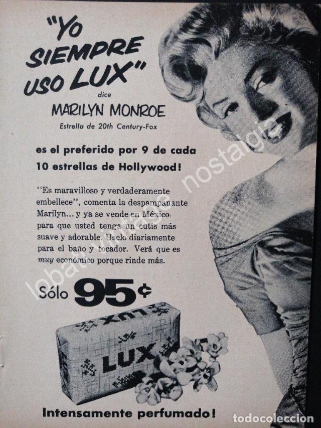 Poster collecting: CARTEL ANTIGUO ORIGINAL DE MARILYN MONROE Y JABONES LUX 1953 / FEP