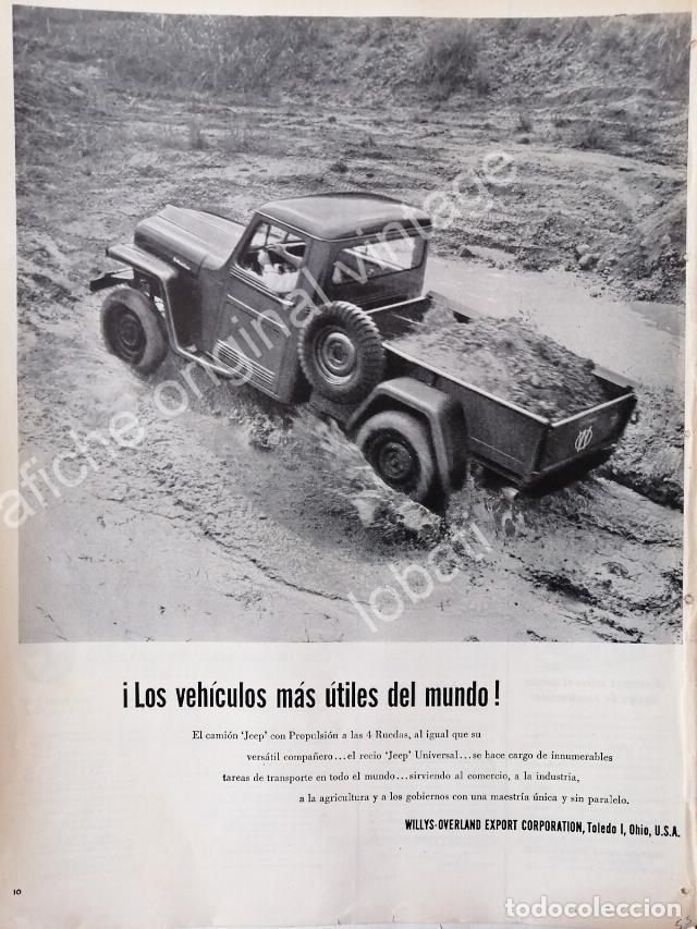Poster collecting: CARTEL ANTIGUO ORIGINAL DE AUTOS CAMIONETA PICKUP WILLYS 1955