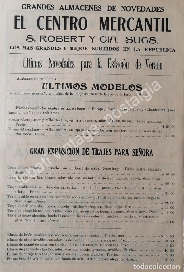 Poster collecting: CARTEL ANTIGUO ORIGINAL DE TIENDA EL CENTRO MERCANTIL 1910