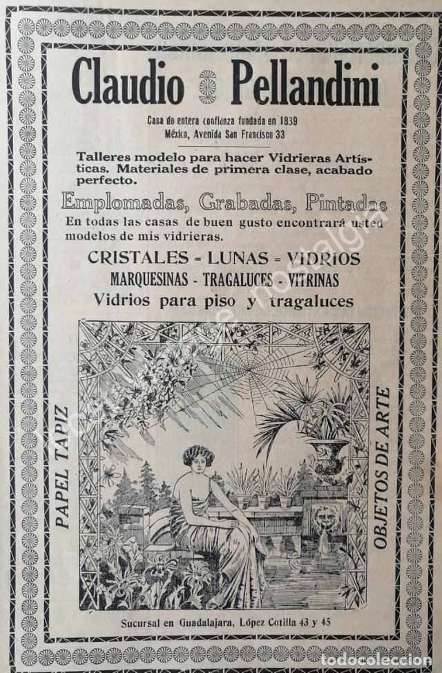 Poster collecting: CARTEL ANTIGUO ORIGINAL DE TIENDA DE DECORACION CLAUDIO PELLANDINI 1910
