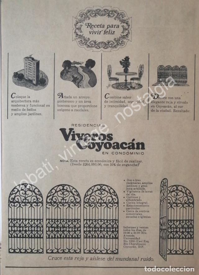 Sammeln von Plakaten: CARTEL ANTIGUO ORIGINAL DE COLONIA VIVERO COYOACAN 1969 / RARO