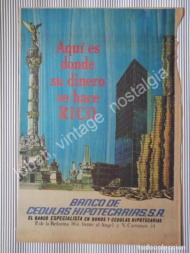 Sammeln von Plakaten: CARTEL ANTIGUO ORIGINAL DE BANCO DE CEDULAS HIPOTECARIAS 1967