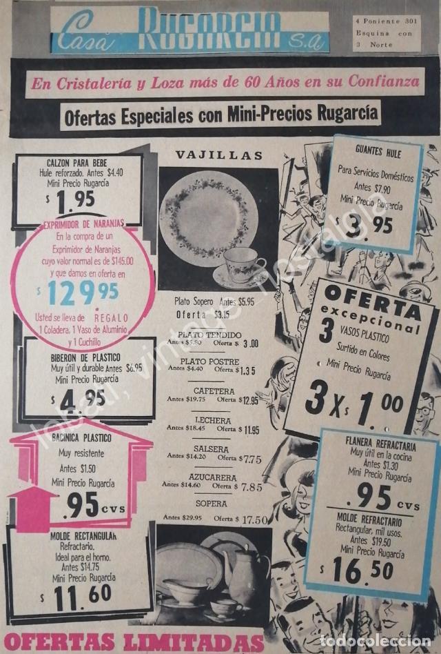 Sammeln von Plakaten: CARTEL ANTIGUO ORIGINAL DE TIENDA CASA RUGARCIA 1967 PUEBLA