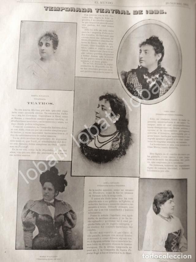 Sammeln von Plakaten: CARTEL ANTIGUO ORIGINAL DE TEMPORADA TEATRAL, CIA. ITALIANA EN MEXICO 1895 / FEP