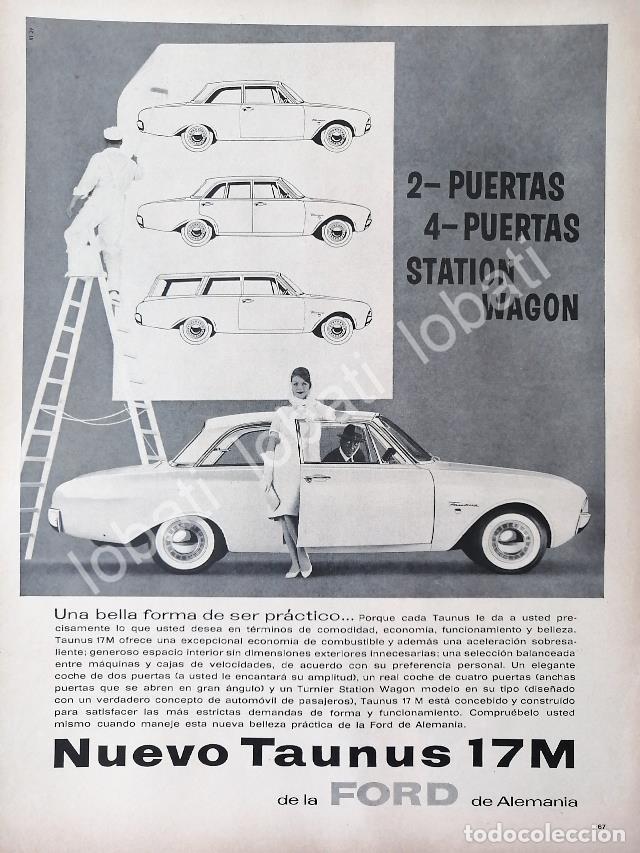 Sammeln von Plakaten: CARTEL ANTIGUO ORIGINAL DE AUTOS FORD TAUNUS 17M 1962 /500