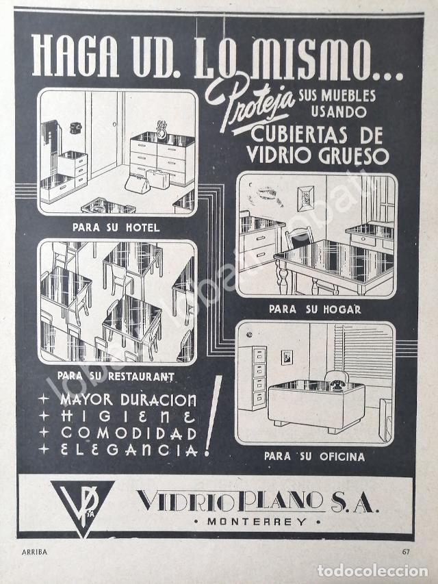 Sammeln von Plakaten: CARTEL ANTIGUO ORIGINAL DE VIDRIO PLANO S.A ( VIDRIERA ) 1940s MONTERREY /293