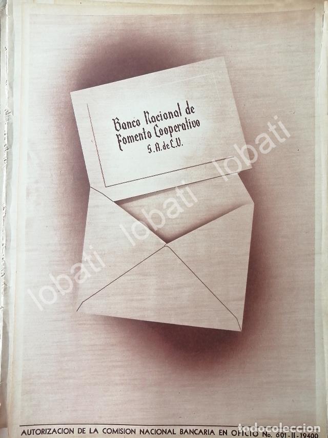 Collectionnisme d'affiches: CARTEL ANTIGUO ORIGINAL DE BANCO NACIONAL DE FOMENTO COOPERATIVO 1956 /151