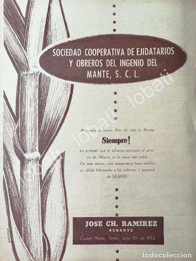 Collectionnisme d'affiches: CARTEL ANTIGUO ORIGINAL DE COOPERATIVA INGENIO DEL MANTE 1955 DIBUJO DE LUIS AMENDOLLA 414