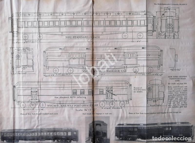 Collectionnisme d'affiches: GRABADO ANTIGUO TREN NEW YORK CENTRAL 1928 /A2