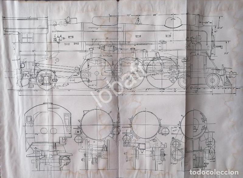 Collectionnisme d'affiches: GRABADO ANTIGUO LOCOMOTORA CLASE K-3 1928 / A7