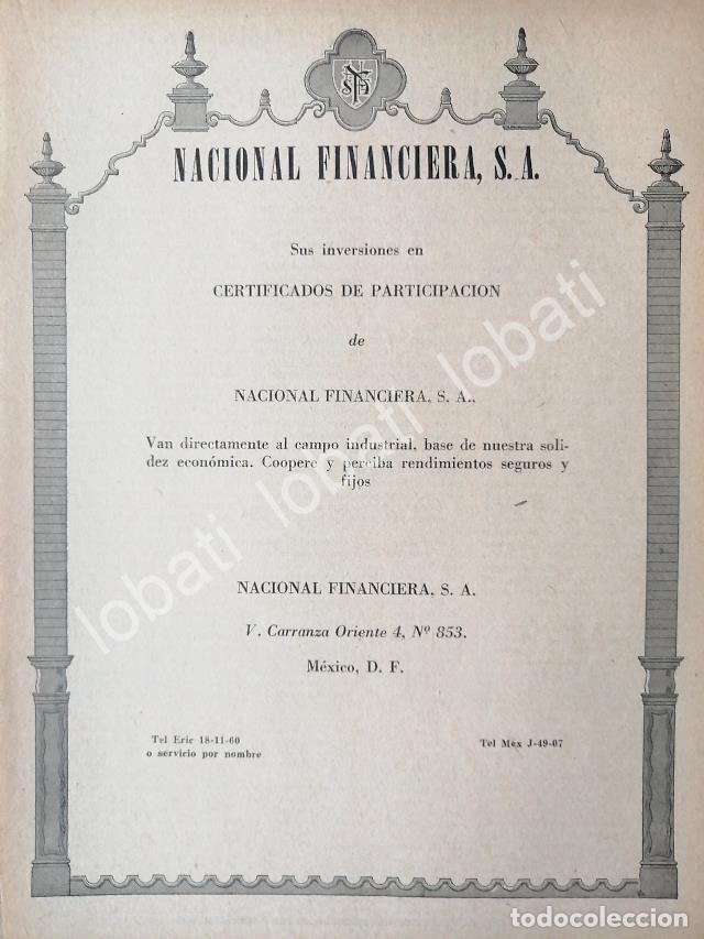 Collectionnisme d'affiches: CARTEL ANTIGUO ORIGINAL DE BANCO NACIONAL FINANCIERA 1946 /176