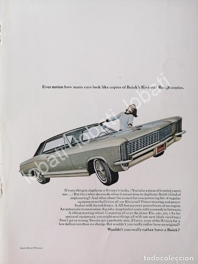 Collectionnisme d'affiches: CARTEL ANTIGUO ORIGINAL DE AUTOS GM BUICK RIVIERA 1965 /609