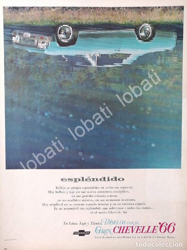 Collectionnisme d'affiches: CARTEL ANTIGUO ORIGINAL DE DE AUTOS GRAN CHEVELLE 1966 /590