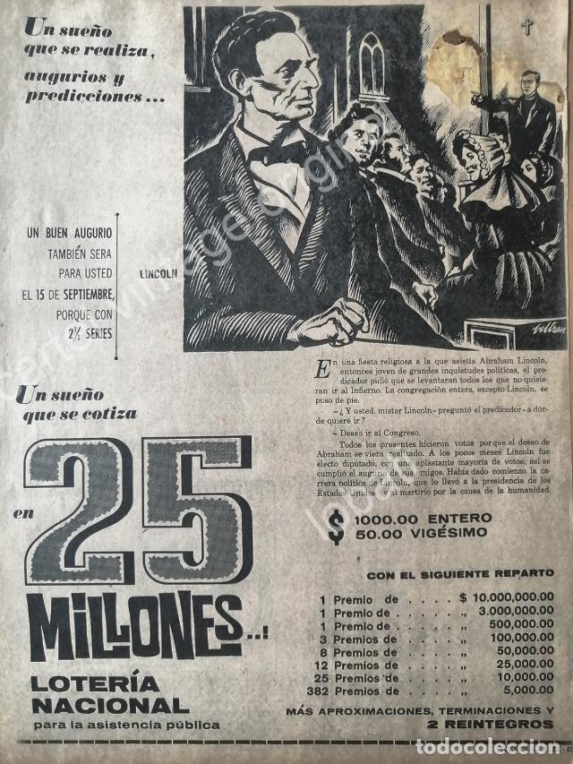 Collectionnisme d'affiches: CARTEL ANTIGUO ORIGINAL DE LA LOTERIA NACIONAL 1960 /96