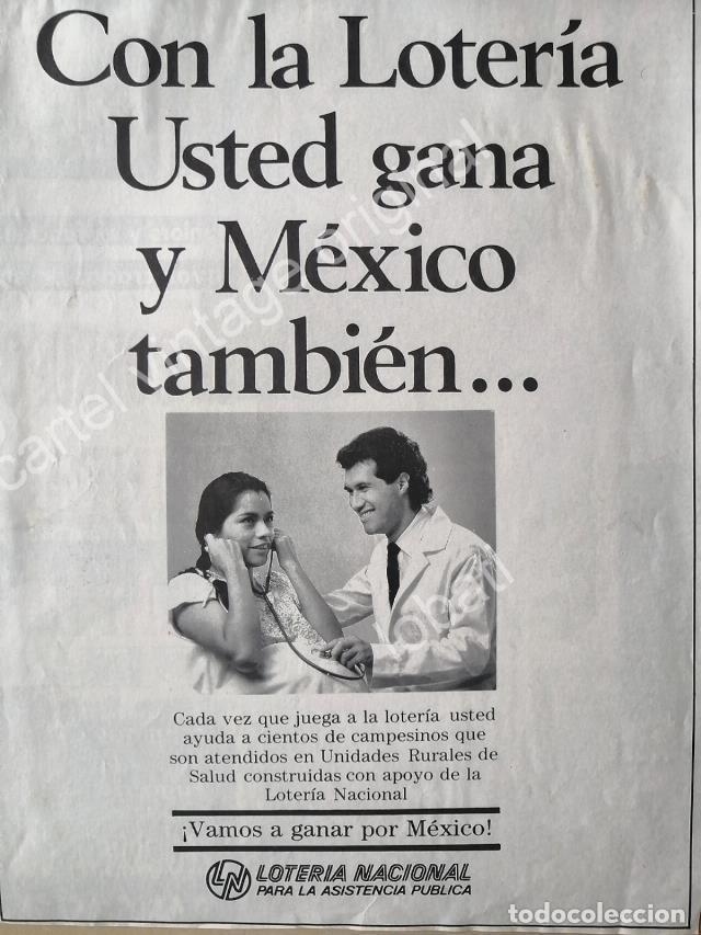 Collectionnisme d'affiches: CARTEL ANTIGUO ORIGINAL DE LA LOTERIA NACIONAL 1990