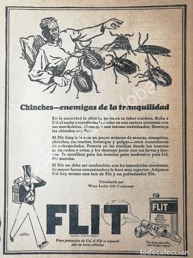 Collectionnisme d'affiches: CARTEL ANTIGUO ORIGINAL DE INSECTICIDA FLITT 1929 /No43