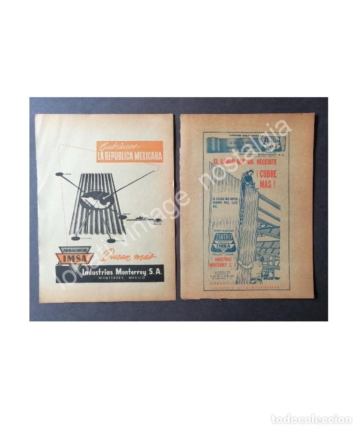 Collectionnisme d'affiches: CARTEL ANTIGUO ORIGINAL DE 2 AFICHES IMSA. INDUSTRIAS MONTERREY S.A 1950s