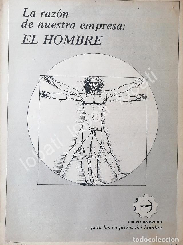 Collectionnisme d'affiches: CARTEL ANTIGUO ORIGINAL DE BANCO SOMEX 1972 /190