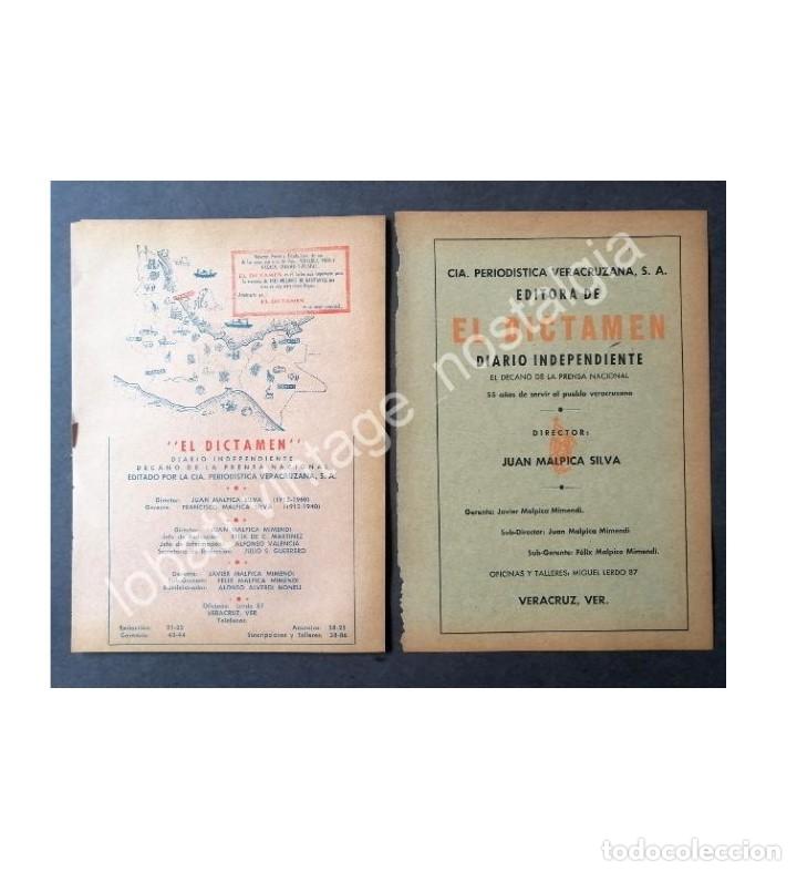 Collectionnisme d'affiches: CARTEL ANTIGUO ORIGINAL DE 2 AFICHES PERIODICO EL DICTAMEN, DE VERACRUZ 1950s