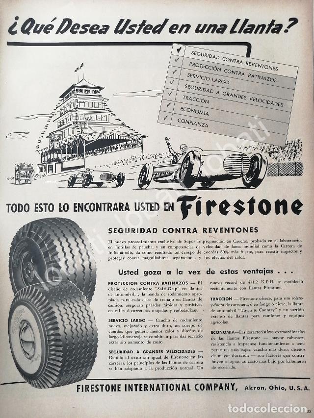 Collectionnisme d'affiches: CARTEL ANTIGUO ORIGINAL DE DE LLANTAS FIRESTONE 1960 /N89