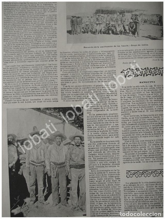 Sammeln von Plakaten: CARTEL ANTIGUO ORIGINAL DE GENERAL. FRANCISCO PEINADO Y PACIFICACION DE LOS YAQUIS. 1897 /MLT