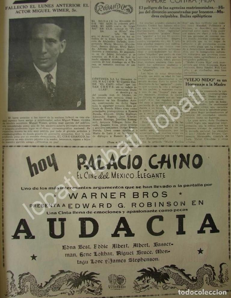 Sammeln von Plakaten: CARTEL ANTIGUO ORIGINAL DE MUERE EL ACTOR MIGUEL WIMER SR. 1941 /N67 Y OTRAS NOTAS