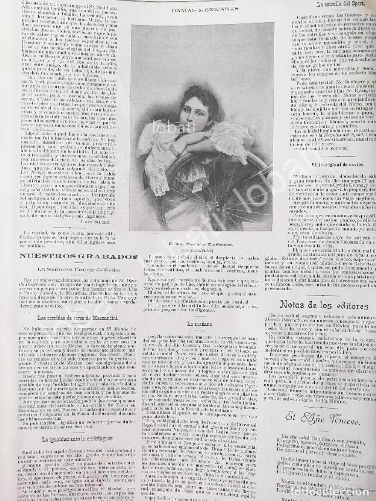 Sammeln von Plakaten: CARTEL ANTIGUO ORIGINAL DE FANNY CA&Ntilde;EDO BATIZ. DE MAZATLAN, SINALOA 1898 Y MAS NOTAS /ASM