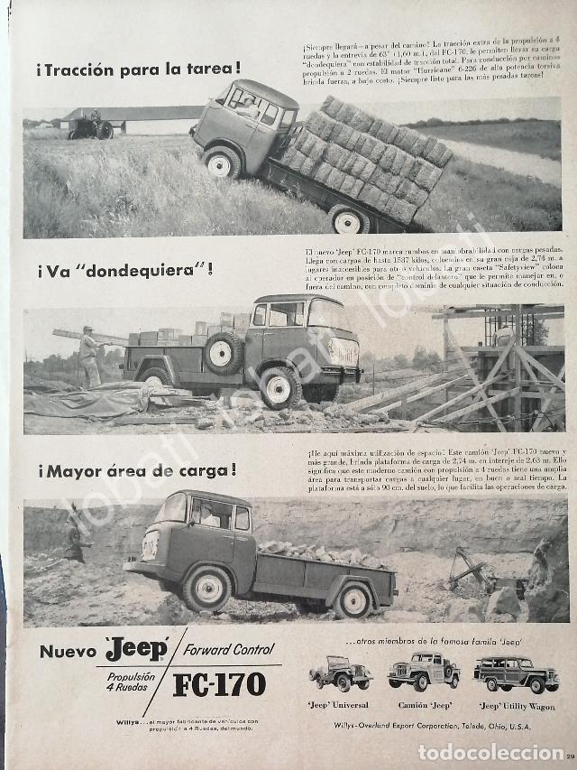 Sammeln von Plakaten: CARTEL ANTIGUO ORIGINAL DE AUTOS CAMIONES WILLYS JEEP FC-170 1953 / 708