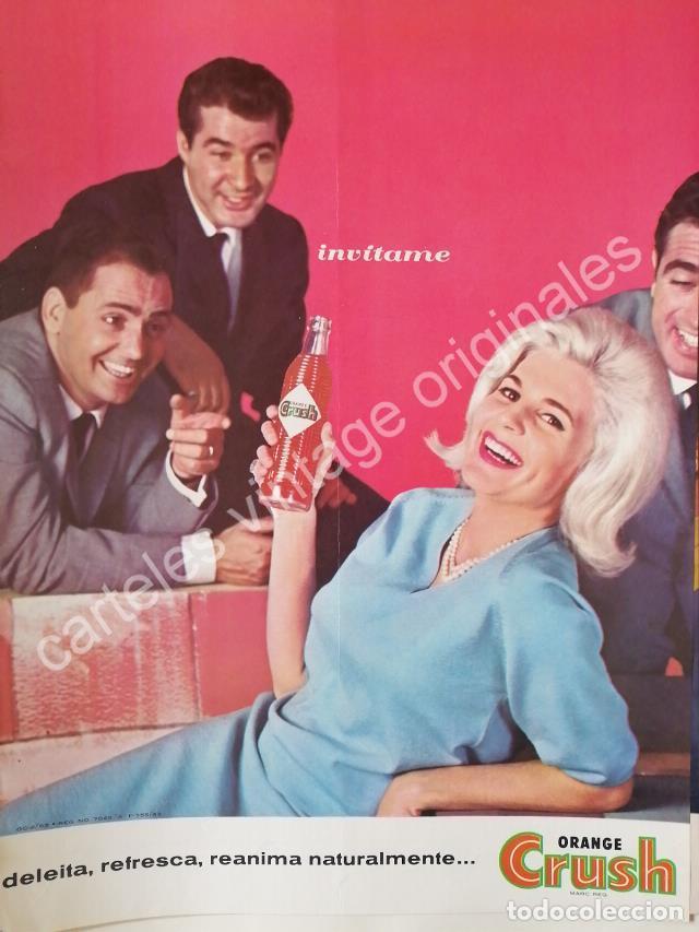 Colecionismo de cartazes: CARTEL ANTIGUO ORIGINAL DE ORANGE CRUSH 1963 CON ROGELIO GUERRA Y OTROS /FEP 4