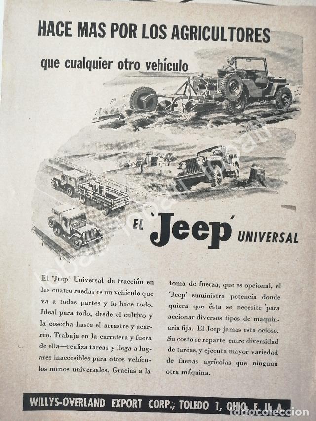 Colecionismo de cartazes: CARTEL ANTIGUO ORIGINAL DE MINI CARTEL AUTOS JEEP UNIVERSAL 1950s / 720