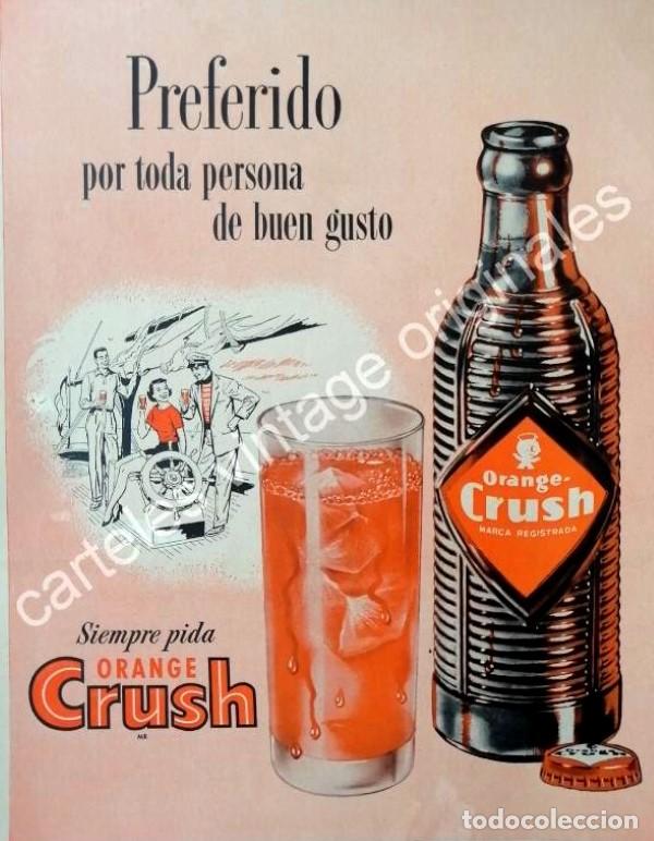 Colecionismo de cartazes: CARTEL ANTIGUO ORIGINAL DE ORANGE CRUSH 1956 INICIOS EN MEXICO /16