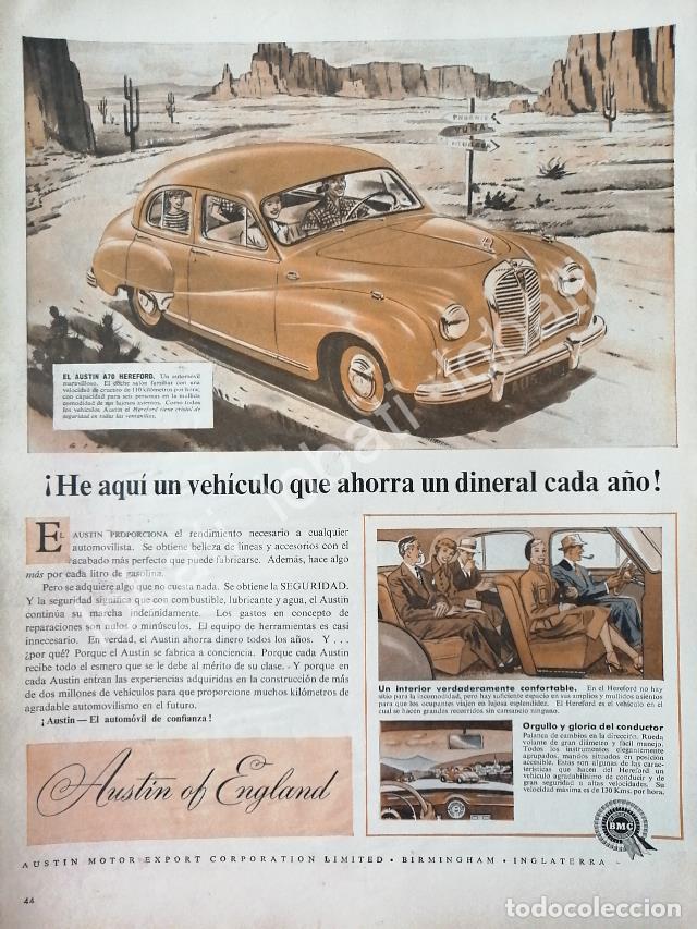 Colecionismo de cartazes: CARTEL ANTIGUO ORIGINAL DE AUTOS AUSTIN A70 HEREFORD 1954 / 779 MUY RARO