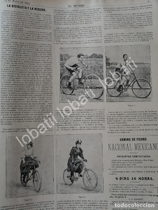 Colecionismo de cartazes: CARTEL ANTIGUO ORIGINAL DE CICLISMO, LA BICICLETA Y LA HIGIENE 1895 /DPT