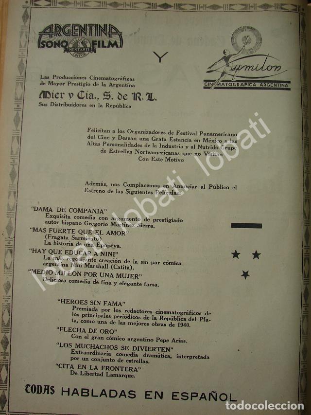 Colecionismo de cartazes: CARTEL ANTIGUO ORIGINAL DE FESTIVAL PANAMERICANO DE CINE 1941 /N95 MUY RARO