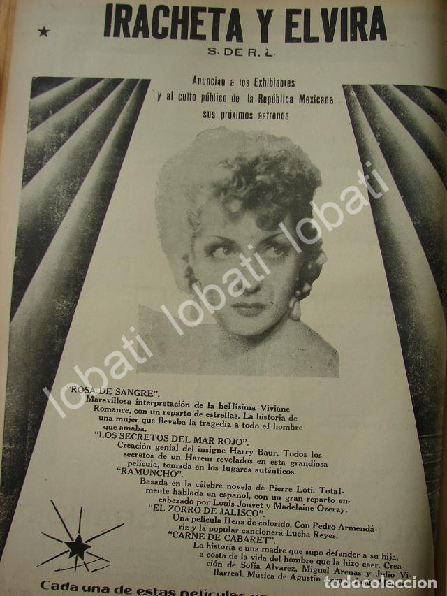 Colecionismo de cartazes: CARTEL ANTIGUO ORIGINAL DE PRODUCTORA DE CINE IRACHETA Y ELVIRA S.A ANUNCIA ESTRENOS /695