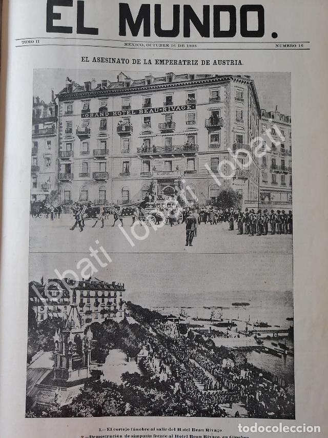 Colecionismo de cartazes: PORTADA ANTIGUA ORIGINAL 1898 FUNERALES DE LA EMPERATRIZ DE AUSTRIA / PLT