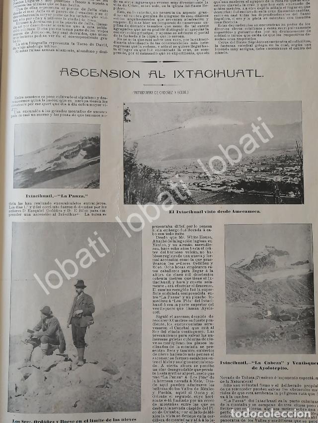 Colecionismo de cartazes: CARTEL ANTIGUO ORIGINAL DE EXPEDICION EZEQUIEL ORDO&Ntilde;EZ AGUILAR AL VOLCAN IZTACCIHUATL 1898 /LDM