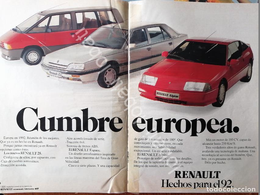 Colecionismo de cartazes: CARTEL ANTIGUO ORIGINAL DE AFICHE DE AUTOS RENAULT 25, ALPINO , ESPACE 1992 / 855
