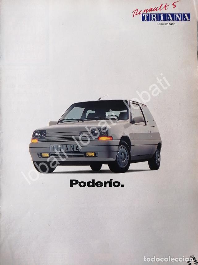 Colecionismo de cartazes: CARTEL ANTIGUO ORIGINAL DE AFICHE DE AUTOS RENAULT 5 TRIANA 1989 / 861