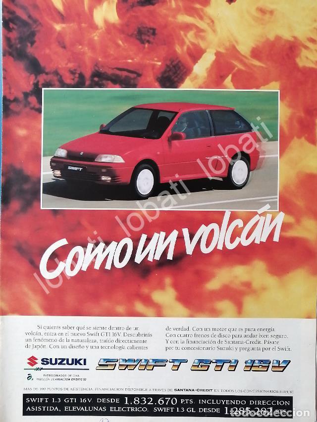 Colecionismo de cartazes: CARTEL ANTIGUO ORIGINAL DE AUTOS SUZUKI SWIFT GTI 1992 / 867