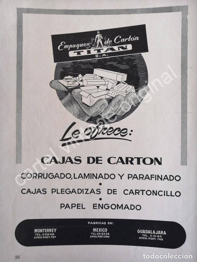 Colecionismo de cartazes: CARTEL ANTIGUO ORIGINAL DE EMPAQUES DE CARTON TITAN 1959 MONTERREY