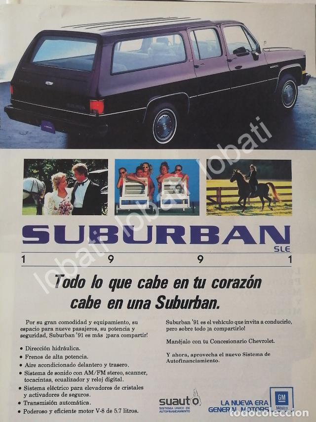 Poster collecting: CARTEL ANTIGUO ORIGINAL DE AUTOS CHEVROLET SUBURBAN 1991 /918