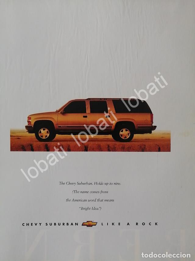 Poster collecting: CARTEL ANTIGUO ORIGINAL DE AUTOS CHEVROLET SUBURBAN 1994 /929