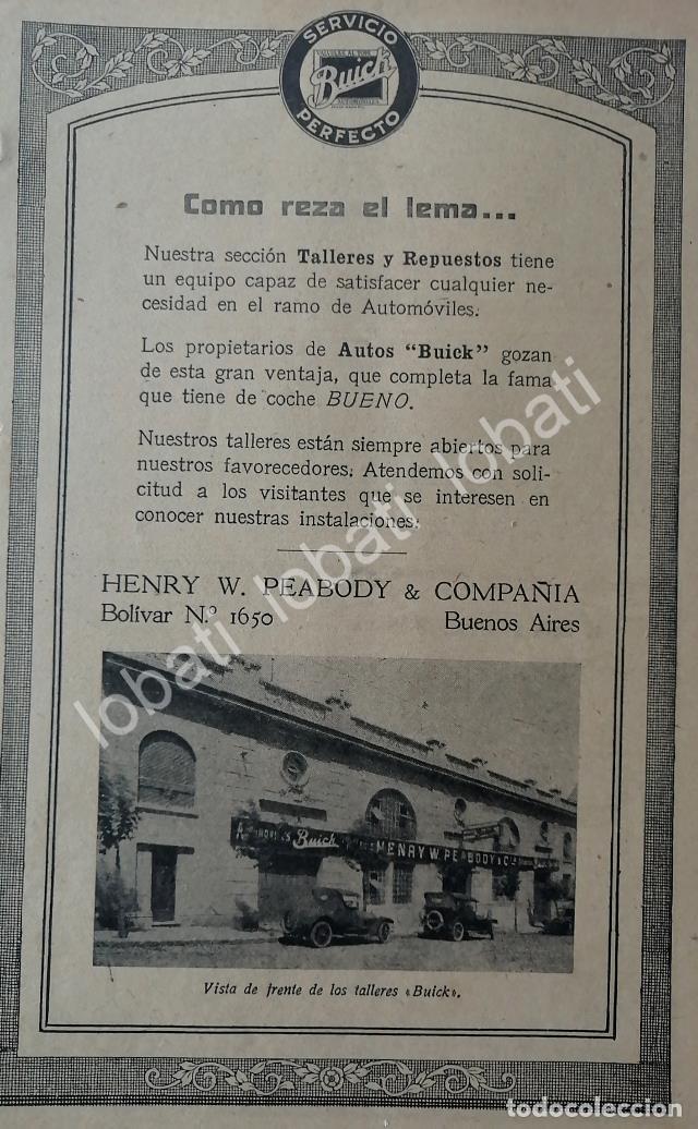 Poster collecting: CARTEL ANTIGUO ORIGINAL DE CENTROS DE SERVICIO BUICK 1927 ARGENTINA /936