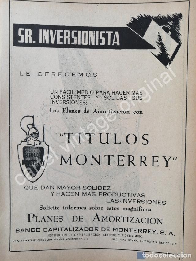 Poster collecting: CARTEL ANTIGUO ORIGINAL DE BANCO CAPITALIZADOR DE MONTERREY 1942